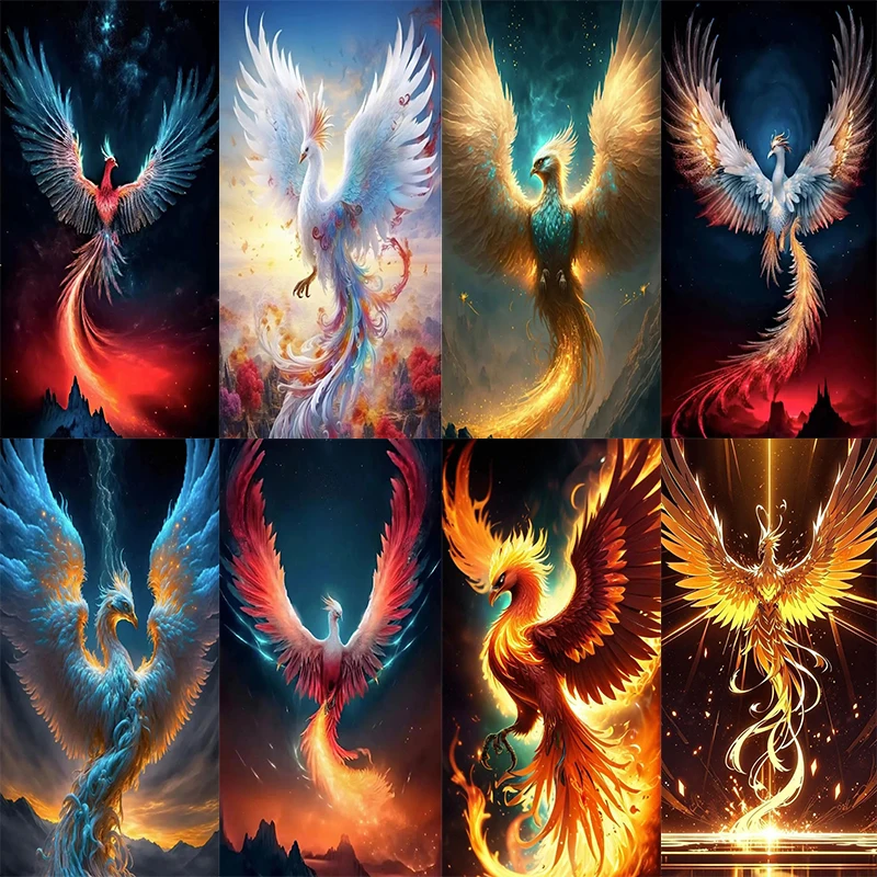 Phoenix 5D Diamond Painting Full Diamond Art Embroidery Gifts Restaurant Office Hotel Home Decor DIY Diamond Cross Stitch Kits