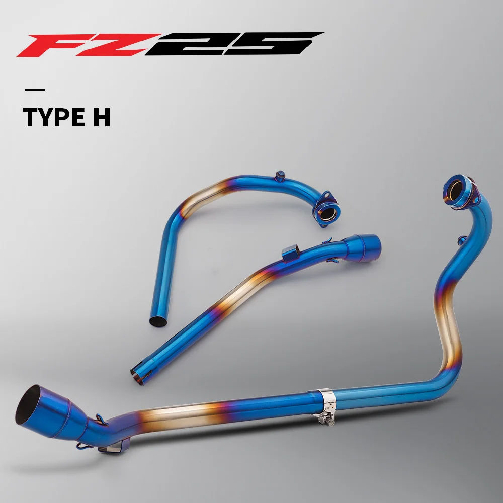 

Для FZ250 FZS250 FZ Fazer 250 выхлопная труба мотоцикла Escape Moto передняя средняя звено трубы подходит для глушителя 51 мм