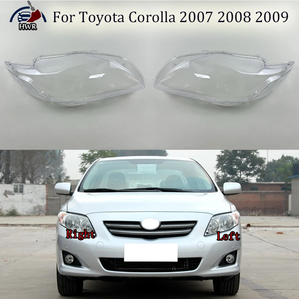 

For Toyota Corolla 2007 2008 2009 Headlight Cover Transparent Headlamp Lamp Shell Lens Replace Original Lampshade Plexiglass