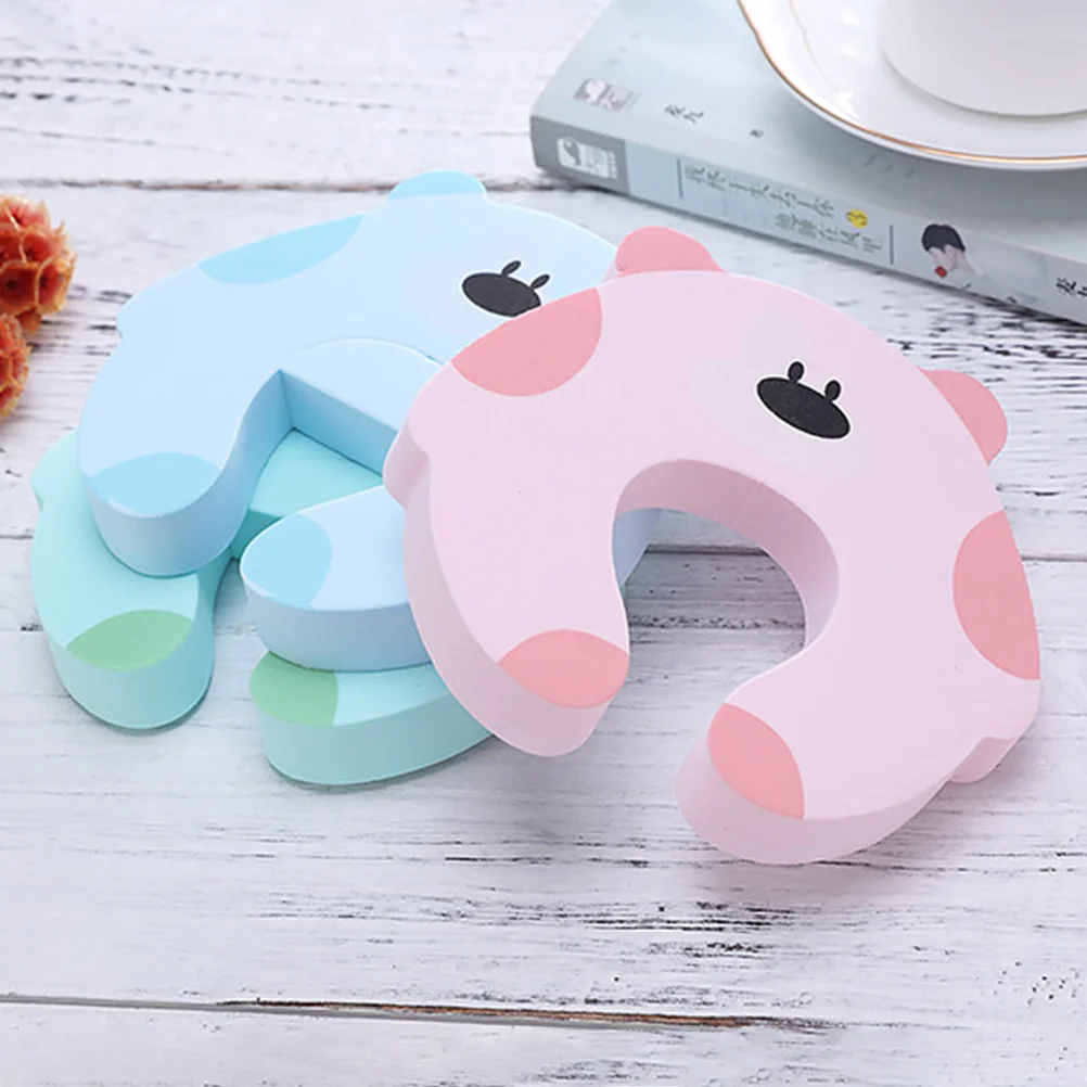

3Pcs Anti-Finger Pinch Door Stoppers Cartoon Cushion Finger Pinch Guard for Home Office Room Safety Door Protector Green
