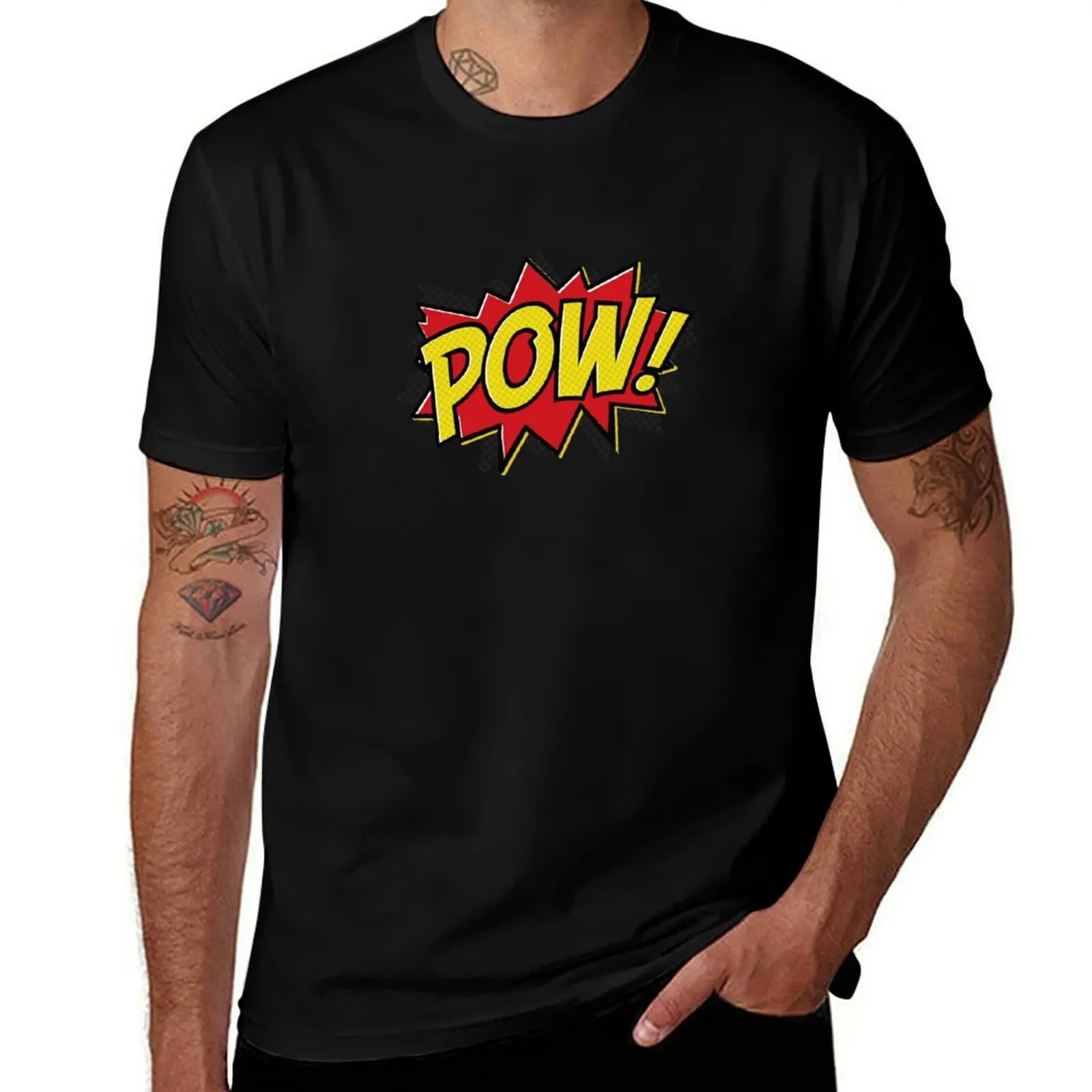 

Pow T-Shirt t shirts for man pack white t shirts cotton 100% man t shirt designer T-shirt