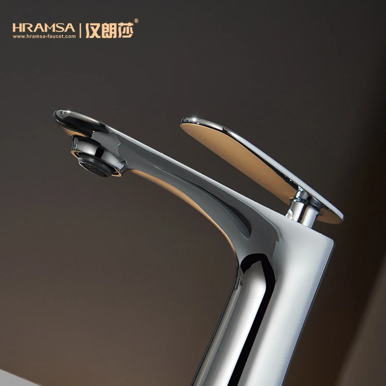 Malaysia villa luxury design washroom hardware brass material chrome color basin bath faucet