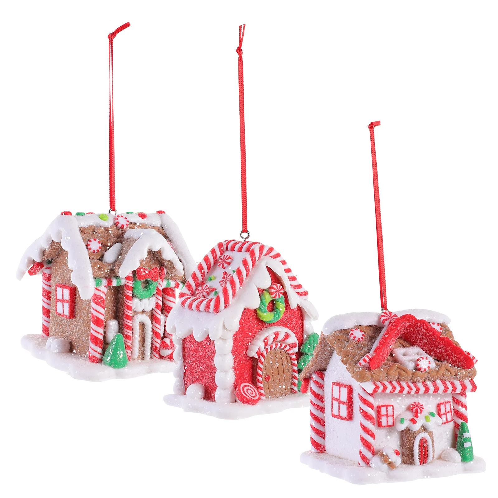 

3Pcs Christmas Tree Hanging Silicone Ornaments Decor Bedroom Living Room Festival Decoration