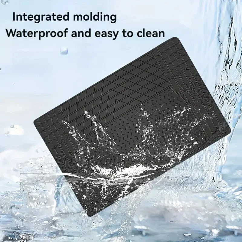 1PC Rubber Car Trunk Mat Croppable 120X85CM Waterproof Cargo Liner Non-Slip Anti Scratch Cushion Universal For Trunk Protection