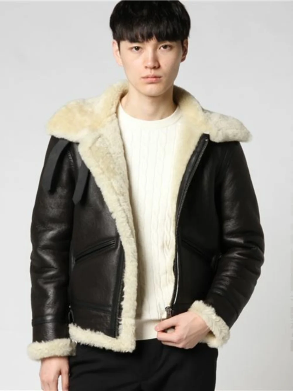 

Куртка из овчины Curphey B3 с оригинальной экологичной восковой пропиткой, модная городская зимняя теплая куртка с длинными рукавами на молнии