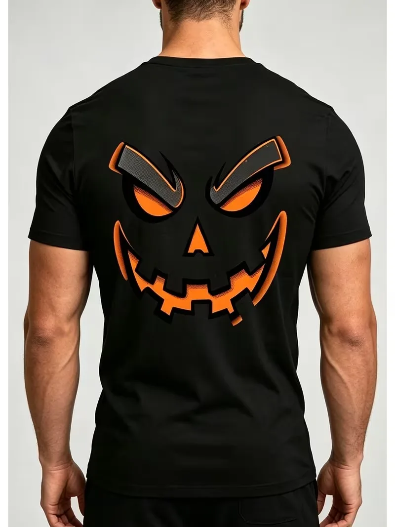 Halloween Men's Optical Illusion 3D Zombies T Shirt Short Sleeve T shirt 3D Print Crew Neck Shirt Designer Horror Party clothing