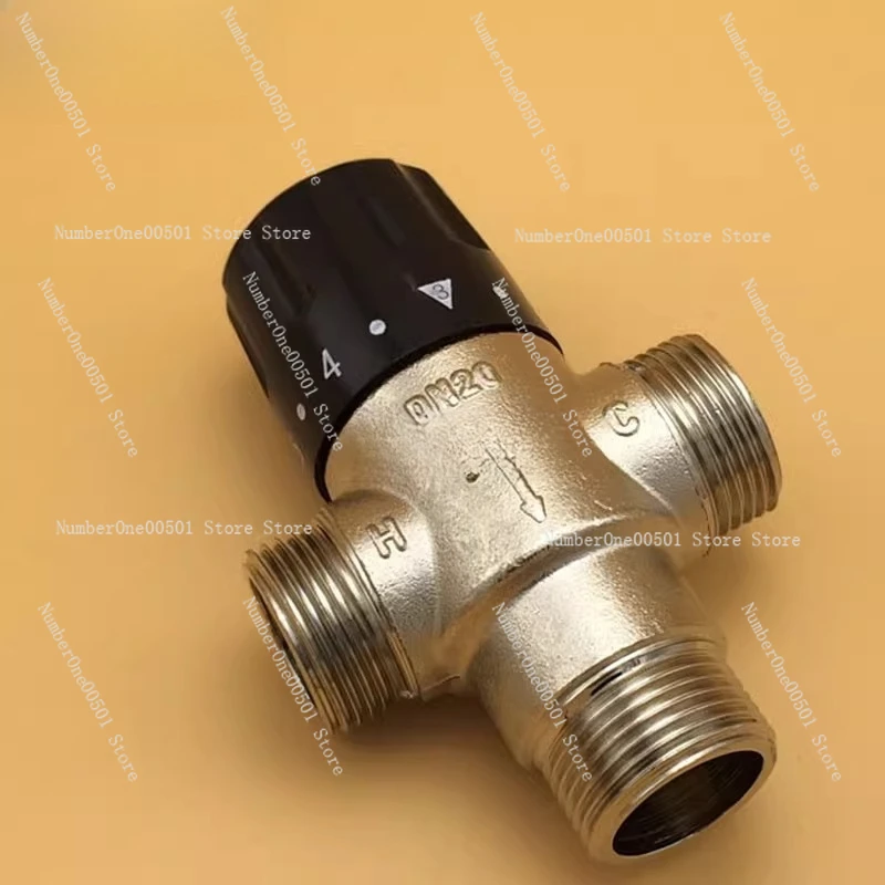 DN20 Solar Automatic Thermostatic Mixing Valve Full Brass for Pipeline Engineering