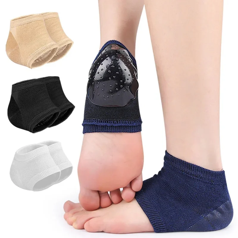 1/2Pairs NEW Heel Protectors Gel Heel Protectors Anti Cracked Feet Half Size Socks Unisex Foot Care Pads