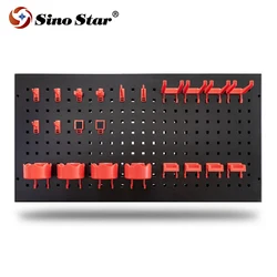 Wall-Mounted Hardware Tool Hanging Board Universal ToolBox Parts Storage Box Garage Workshop Storage Rack Hanging Hole Plate