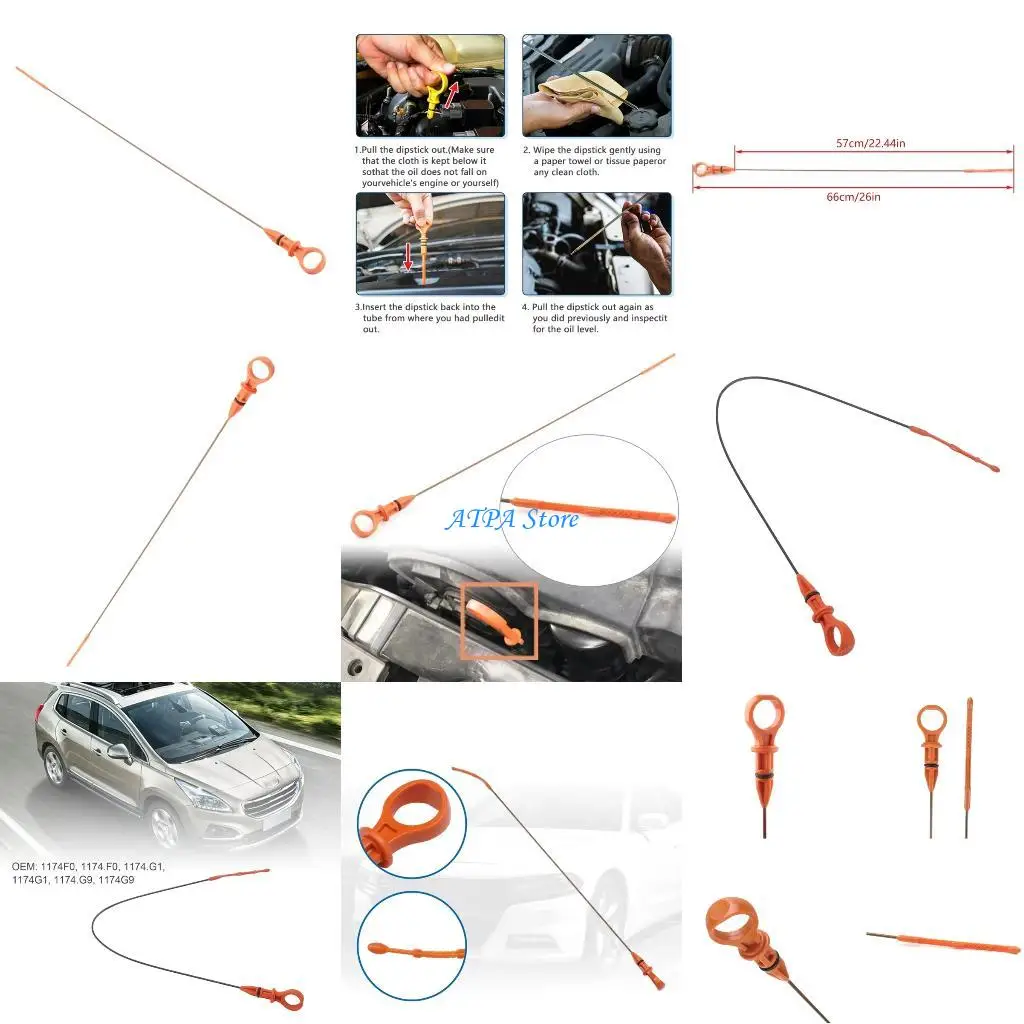 

U13C Oil Fluid Level Dipstick for 308 3008 508 5008 Oil Dipstick Automotive Accessory