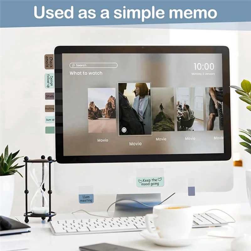 

Липкие индексные вкладки, многоцветные самоклеящиеся вкладки для книг, 0,47 х 1,1 дюйма, записываемые вкладки для страниц, прозрачные для файлов для ноутбуков