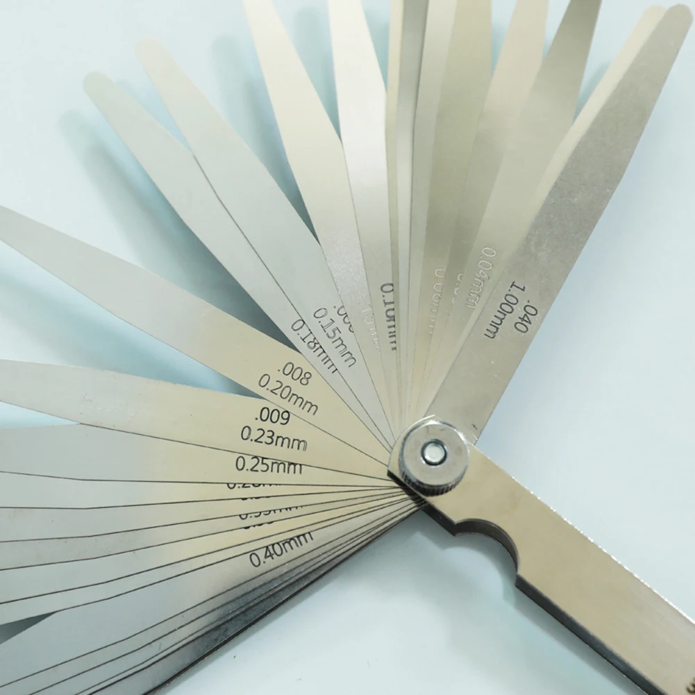 

32 Blades 0.03-1 mm Feeler Gauge Portable Double Marked Stainless Steel Feeler Gauge Fractional Metric Gap Measuring Tools
