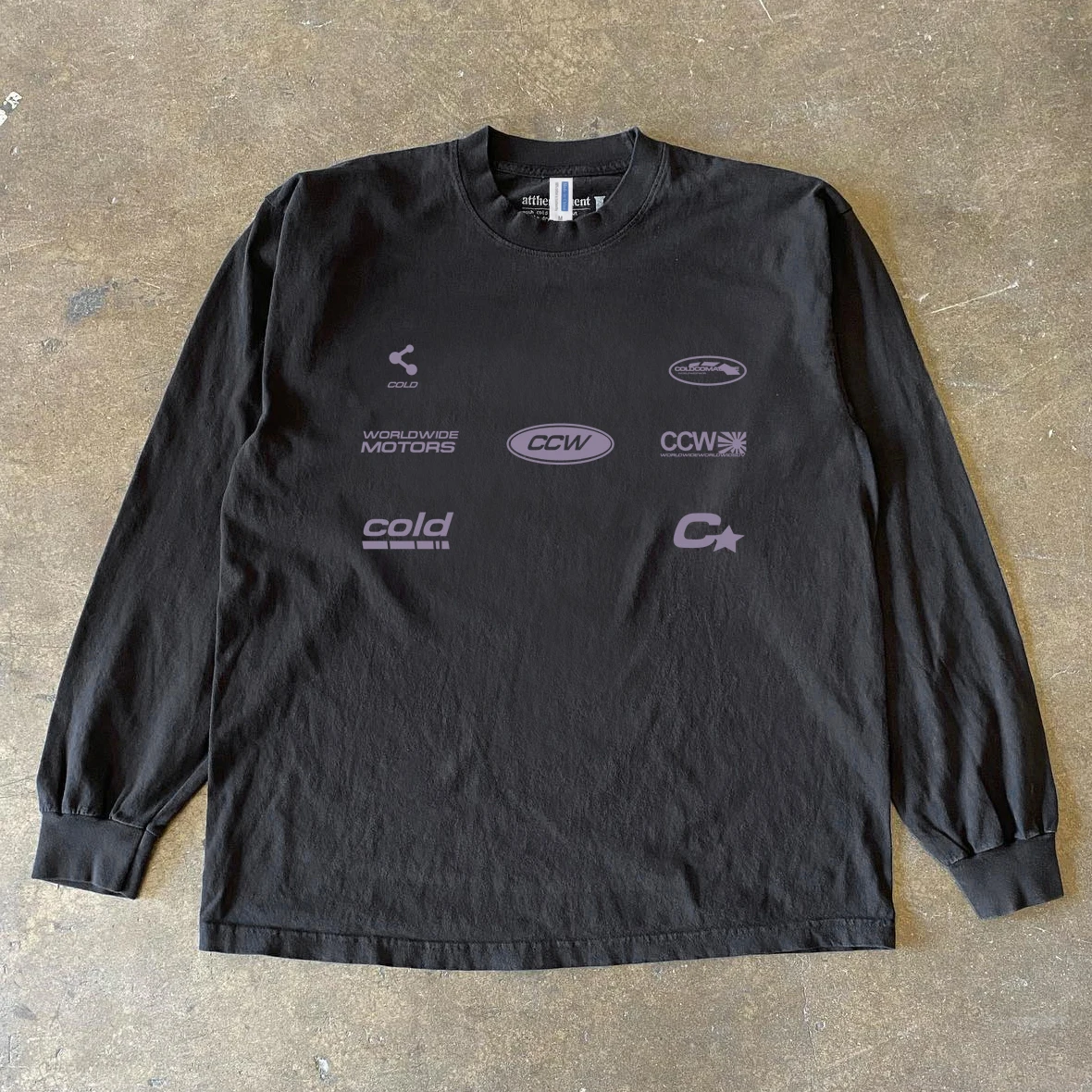 Heavyweight 300g Pure Cotton Long Sleeve T-Shirt Xiao Chen Story Multi Ins  Design Trendy Oversize Casual Wear