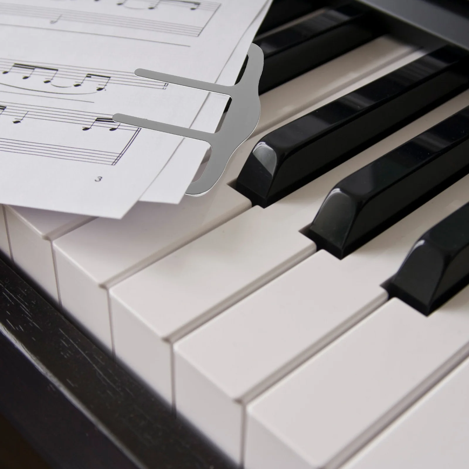 مشبك حامل الموسيقى الورقية، مشبك صفحة البيانو المعدني، وقت خدمة طويل لمشابك نقاط الموسيقى القراءة المريحة والمريحة #1