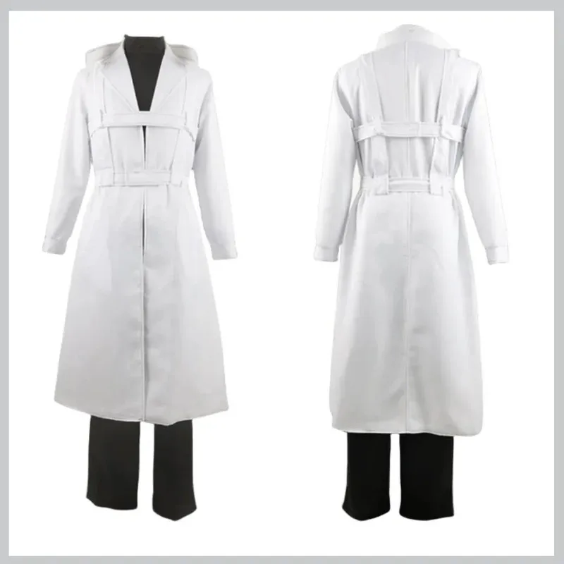 

2025 aaa Anime Tokyo Ghoul : Re Arima Kisho Cosplay Costume White Long Trench Coat Detective Uniform Wig Man Carnival Party Suit