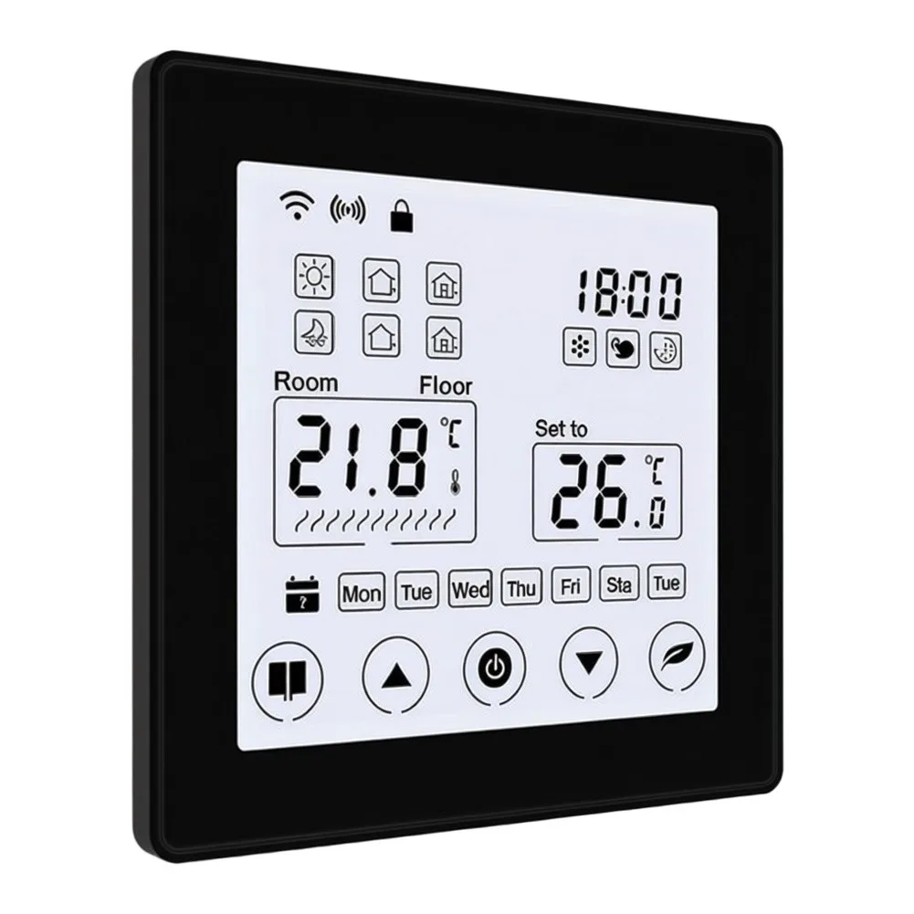 WiFi Thermostat for Compatible with For Tuya App Remote Temperature Adjustment Voice Control for Electric Floor Heating