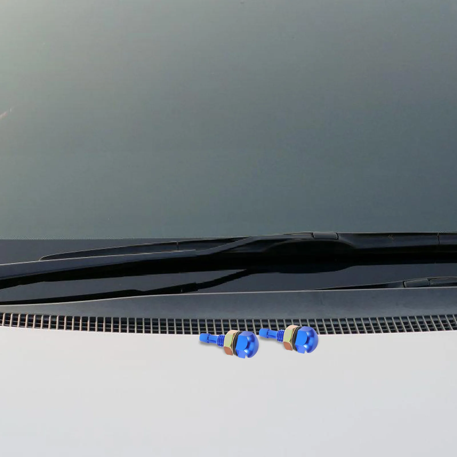 

1Pair Rain Scraper Spray Nozzle High Strength Mist Spray Head for Car Windshield Washer Replacement Easy Install Universal Front