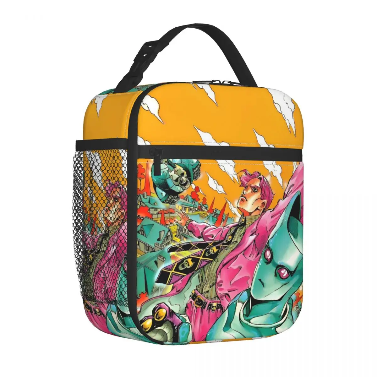 Yoshikage Kira Insulated Lunch Bag Thermal Bag  Meal Container JoJos Bizarre Adventure High Capacity Tote Lunch Box Girl Boy