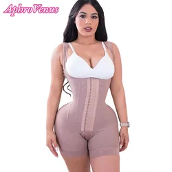 Fajas Colombiana Women's High Double Compression Garment Abdomen Control HOOK AND EYE CLOSURE Tummy Control  Adjustable Bodysuit