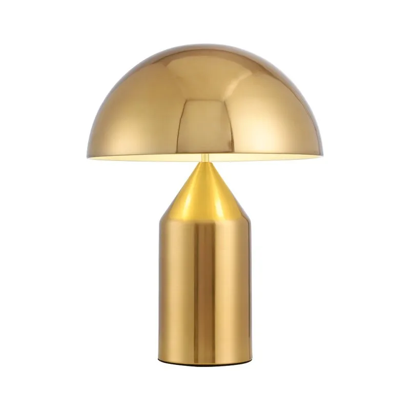 Mushroom desk lamp metal gold black and white living room study hotel bedroom bedside lighting desk lamp