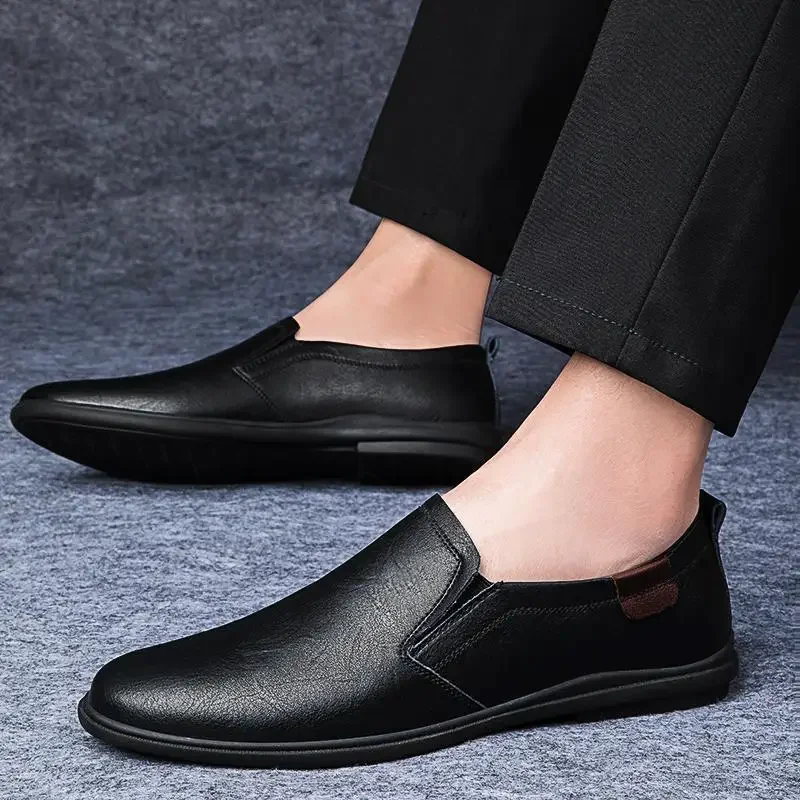 

Summer 2024 New Moccasins Men's Leather Casual Shoes Men's Shoes Breathable Korean