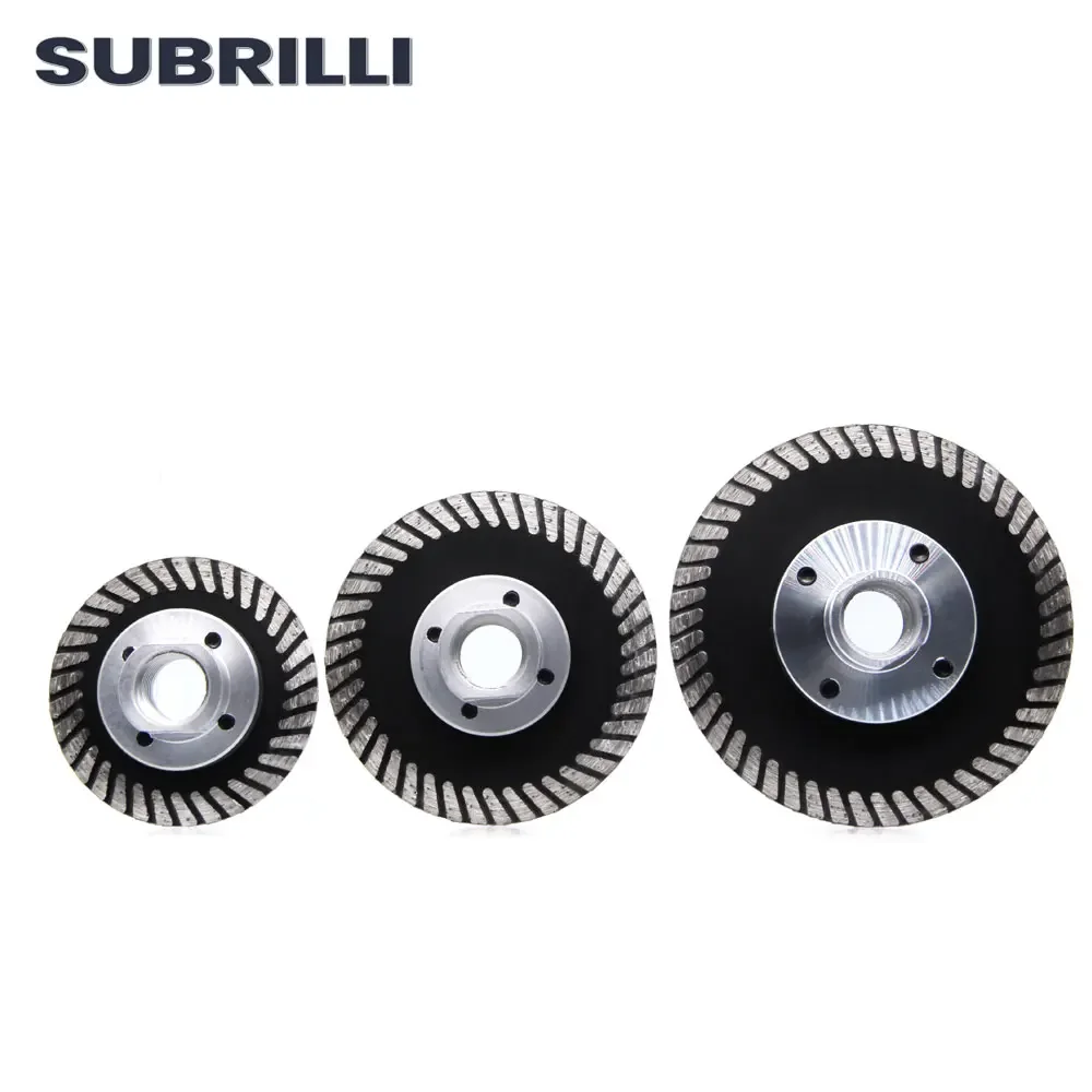 SUBRILLI 60/75/90mm diament Turbo ostrze tnące z zdejmowany kołnierz M14 5/8-11 rzeźba tarcze tnące do kamienia granitu