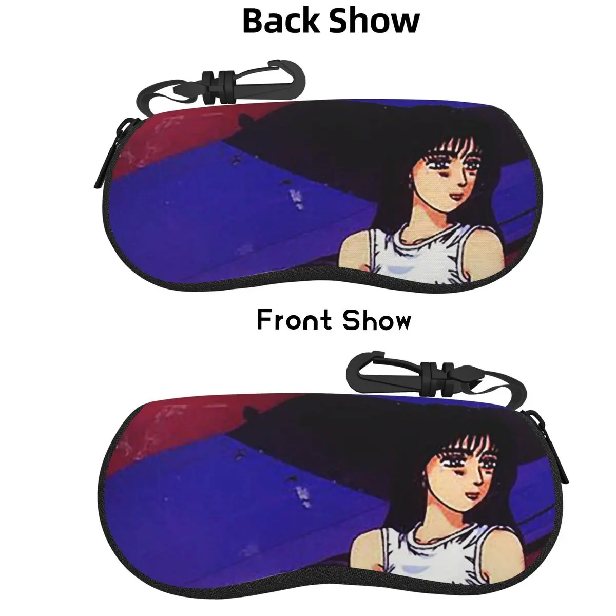 

Initial D Mako Super Eurobeat Anim Shell Glasses Case Protective Sunglasses Box Women Men Soft Eyeglass Bag Pouch