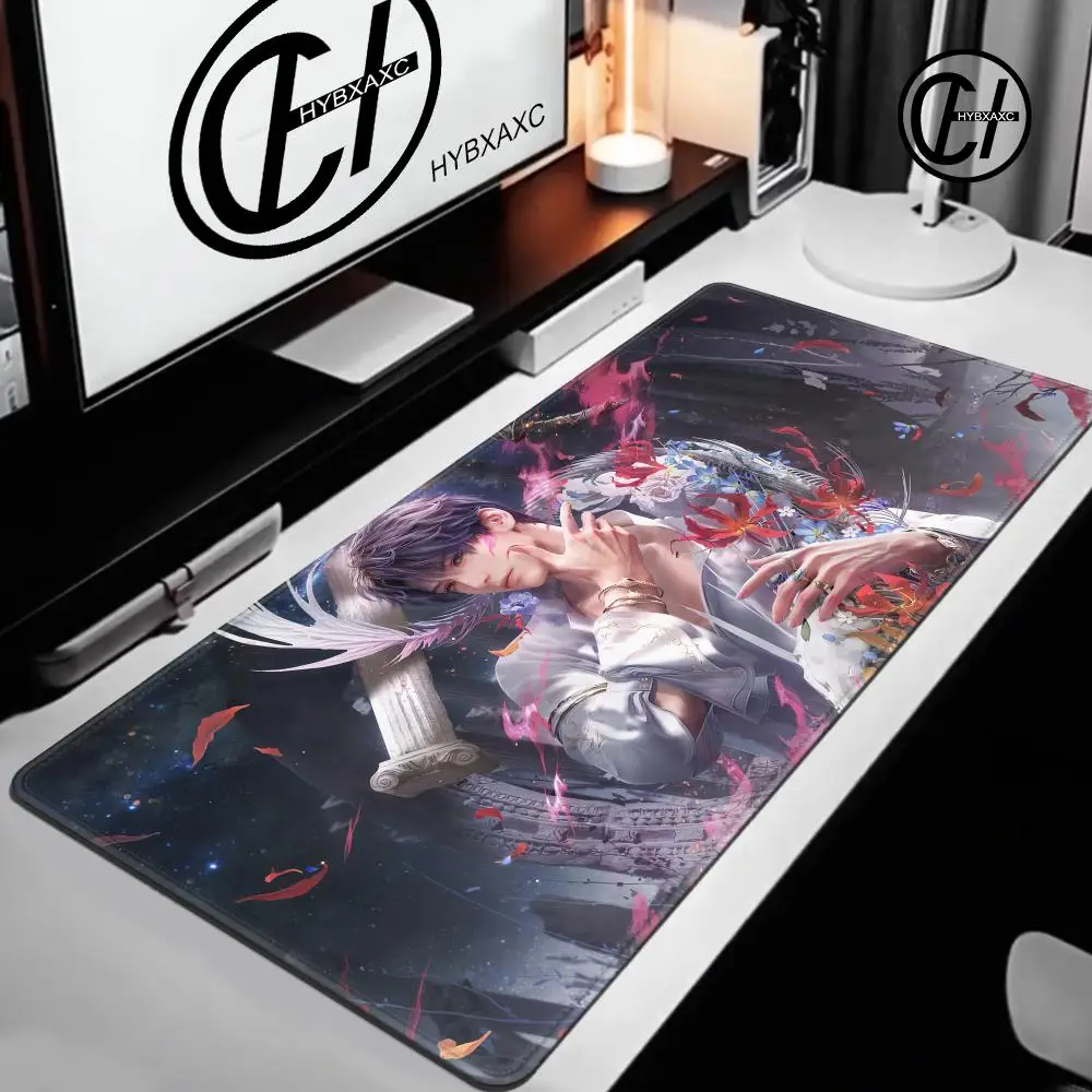 سجادة مكتبية غير قابلة للانزلاق من Love and Deepspace Rafayel Comouter لوحة ماوس أنيمي مكتب ممتدة لوحة ماوس خزانة ألعاب لوحة المفاتيح سجادة حصيرة #1