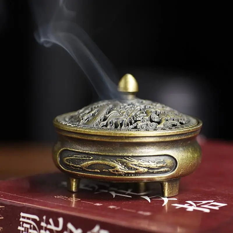Longfeng Fingertip Stove, Three-Legged Small Incense Burner, Non-Stick Powder Tray, Creative Aromatherapy Burner
