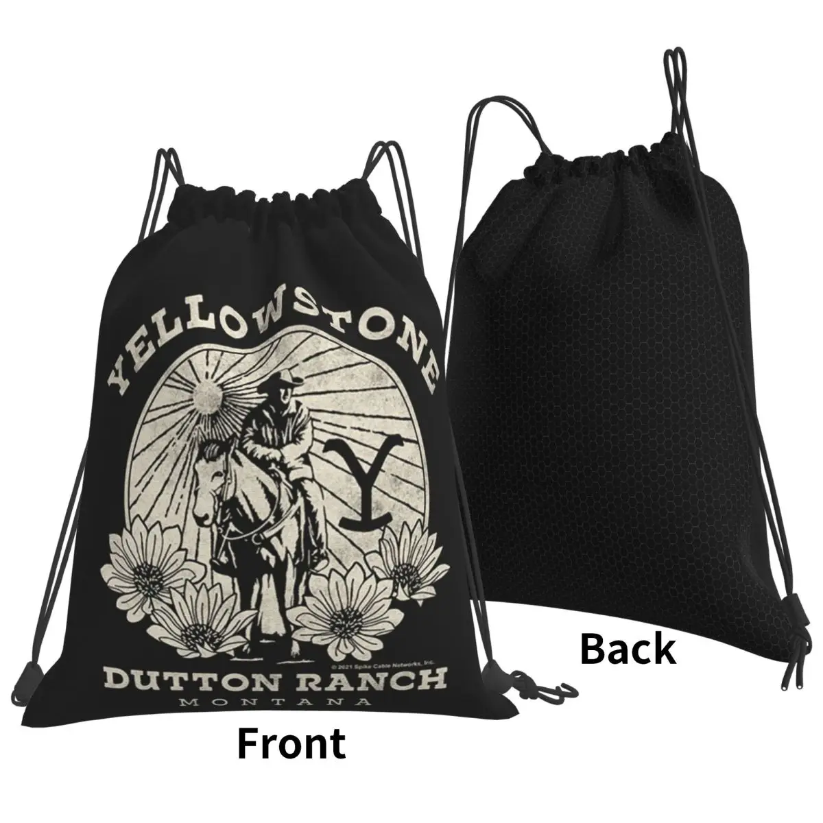 Yellowstone Dutton Ranch Backpacks Fashion Drawstring Bags Sports Bag Book Bags for Man Woman School