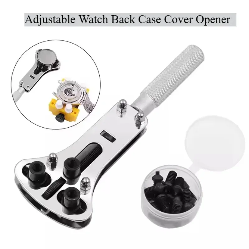 قابل للتعديل ووتش الغطاء الخلفي فتاحة مزيل وجع طقم تصليح أداة المسمار حالة فتح وجع مزيل فتاحة الساعات العالمية