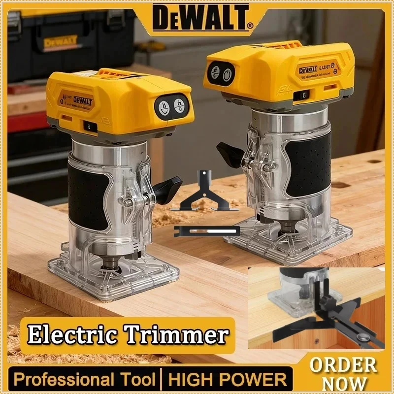 

Dewalt 30000RPM Woodworking Trimming Machine Wood Router Milling Engraving Slotting Machine Brushless Electric Trimmer Tool