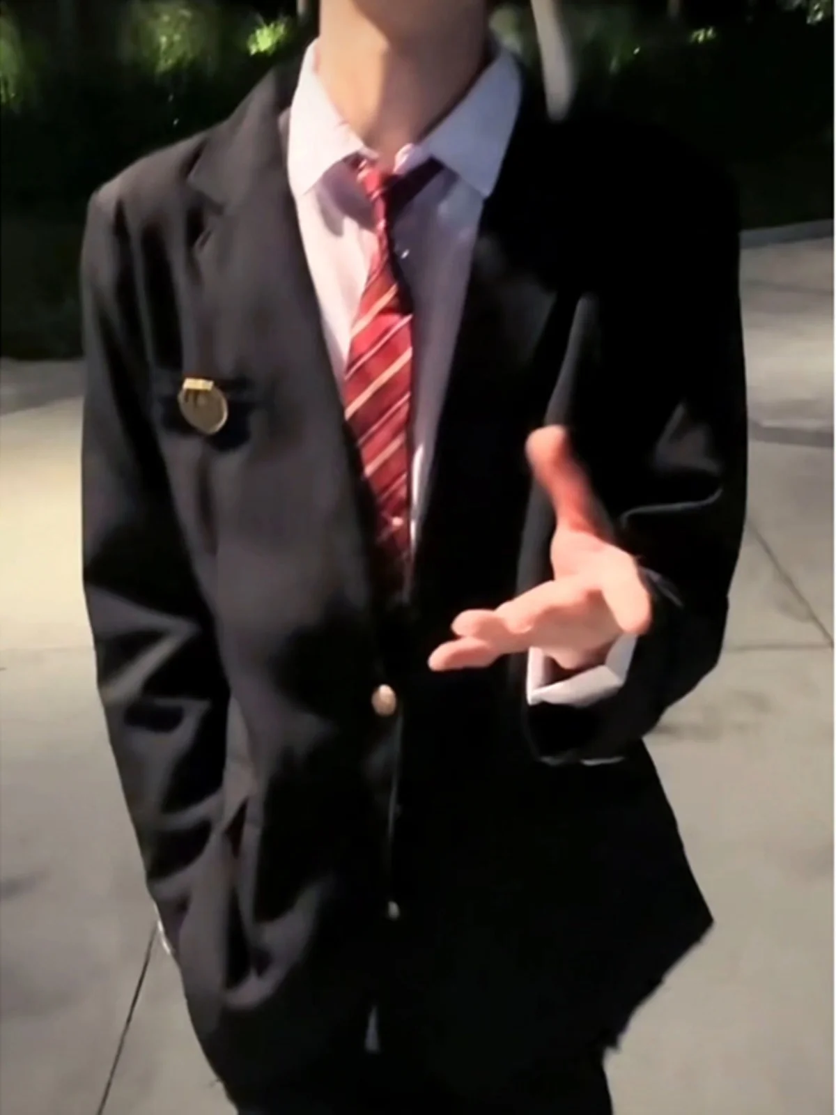 

Летний повседневный мужской костюм: пиджак, брюки, комплект для выпускного/университета, высококачественный, из полиэстера