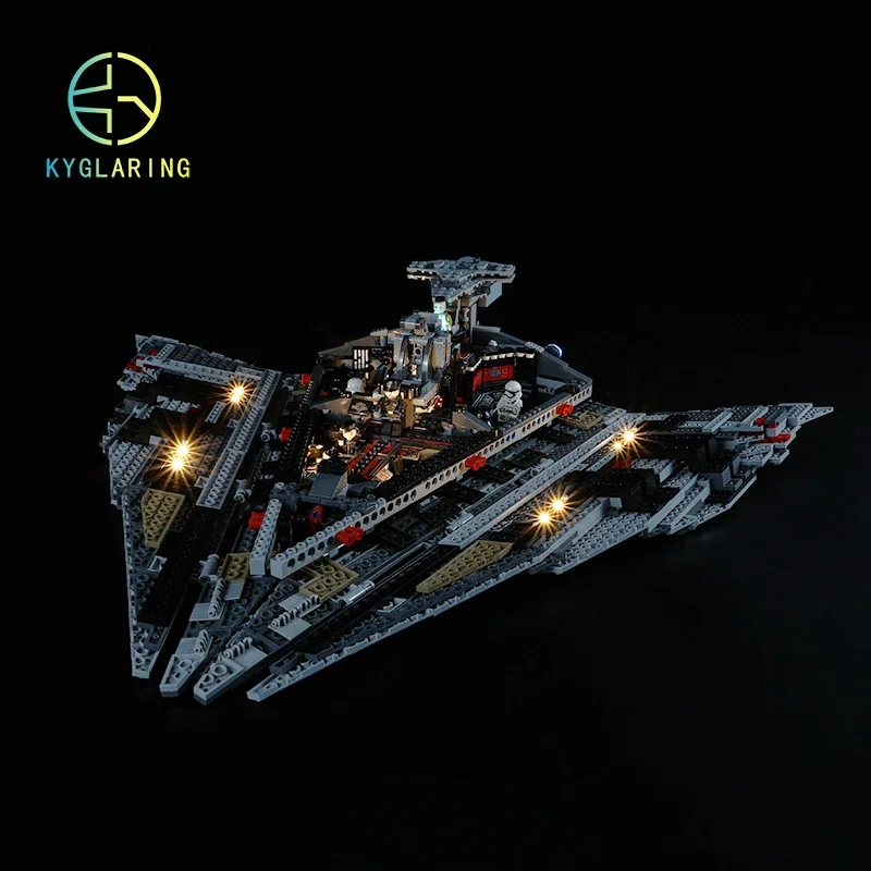 Kyglaring Led Lighting Set DIY Toys For 75190 The First Order Model Destroye Blocks Building