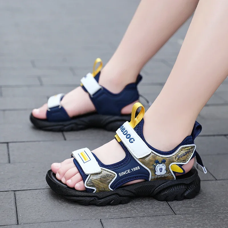 

Kids Summer Shoes Fashion Big Boys Beach Sandals Children Casual Sports Sandals Color Matching Anti-skid Classic Size 28-40