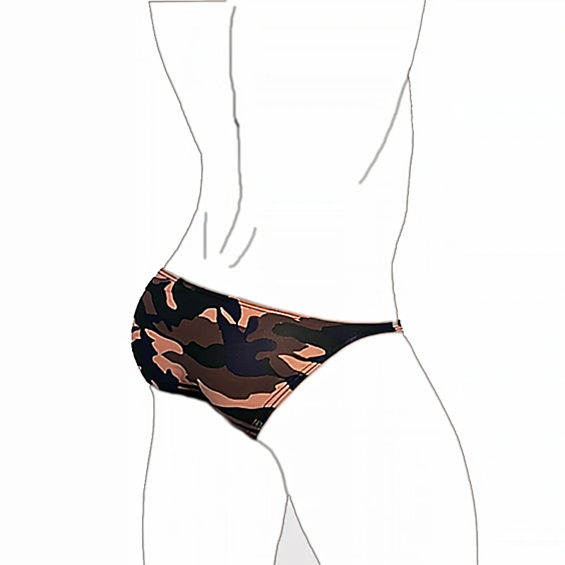 

Camouflage Breathable Sports Elastic Thin Waistband Sexy Mens Pouch Underwear Man Bikini Panties Cheeky Briefs Unterhosen Herren