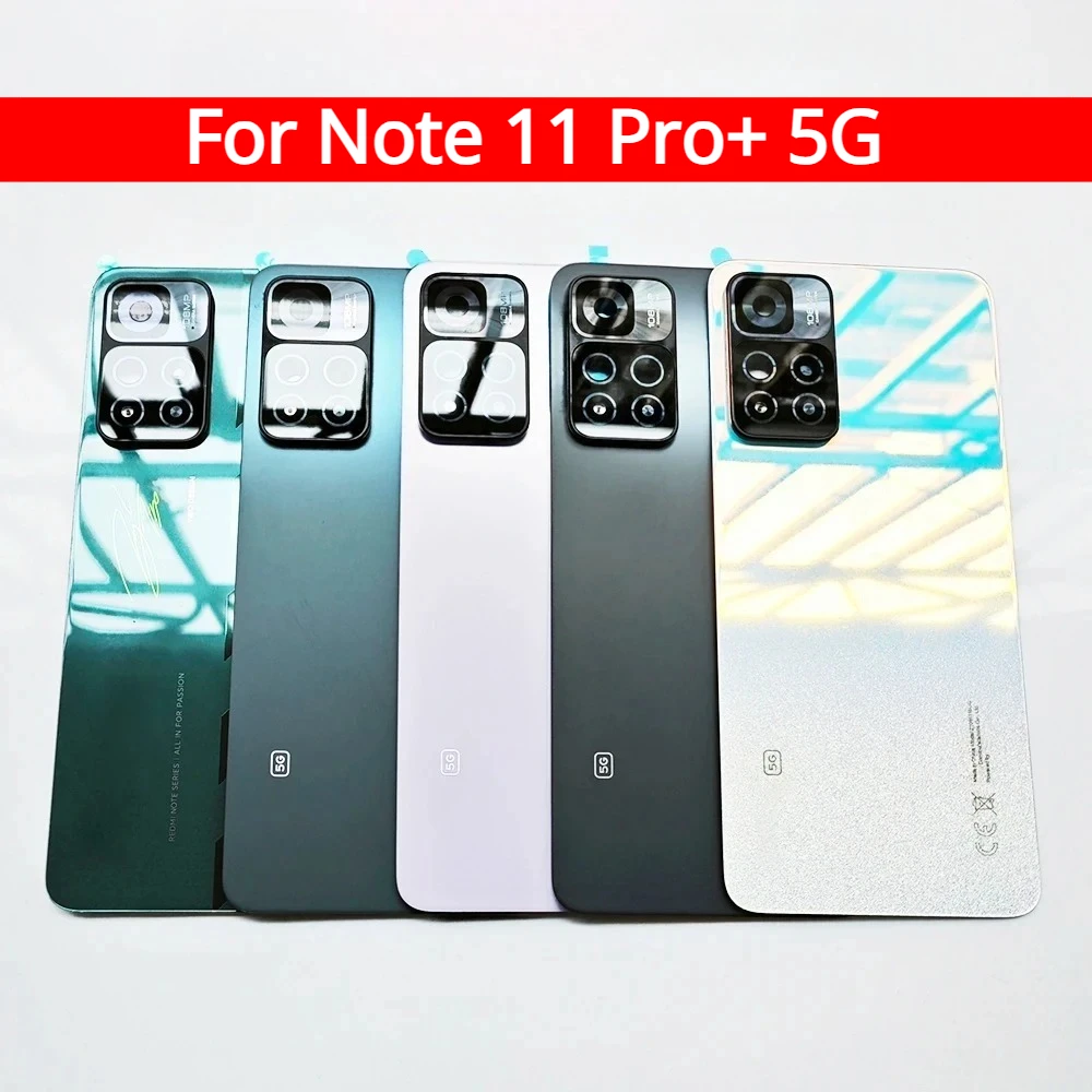 Note11 Pro Plus Back Glass Cover For Xiaomi Redmi Note 11 Pro+ 5G, Back Door Replacement Hard Battery Case, Rear Housing Cover