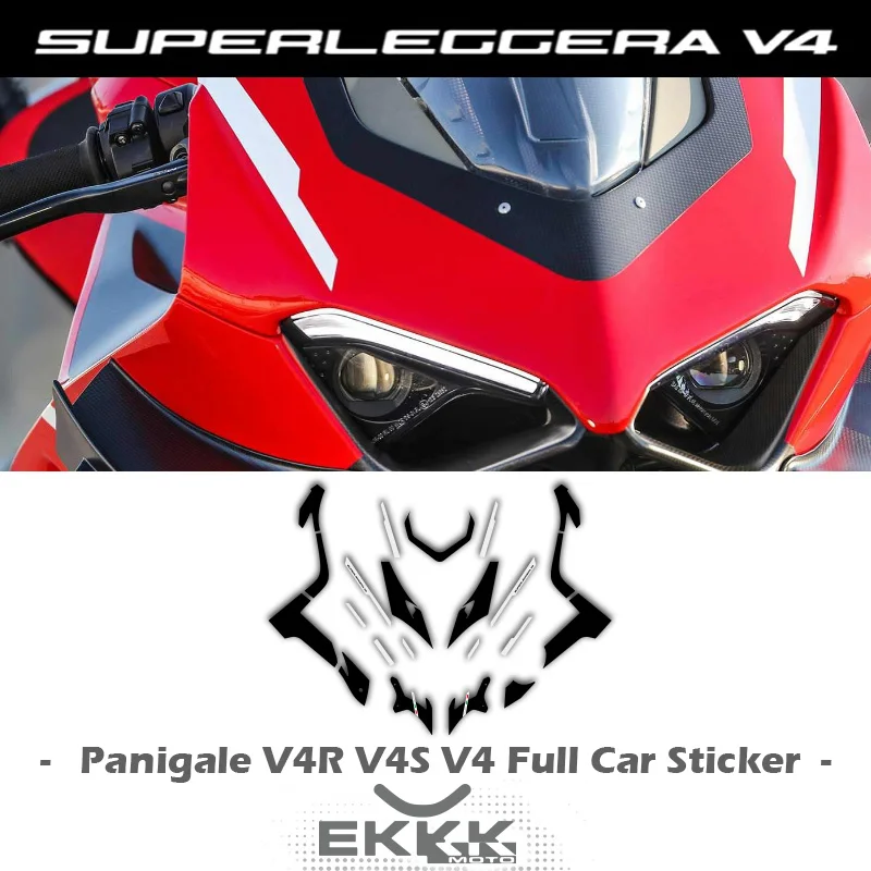 

For Ducati Panigale V4 V4S V4R Superleggera V4 Motorcycle Whole Car Sticker Decals Hollow Cut LOGO Full Car Decals Sticker