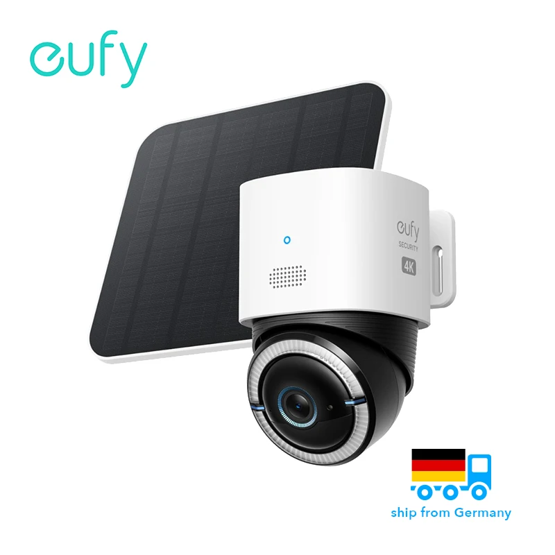 eufy Security 4G LTE Cam S330 4K Cellular Solar Security Cameras Wireless Outdoor Pan & Tilt 4G Wi-Fi Duo-Mode Surveillance