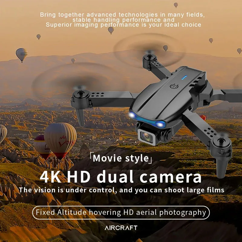 K3&E99 4K Professional Mini Drone Dual Camera Aerial Photograph Helicopter Folding fvp Remote Control Aircraft Fixed Height Dron