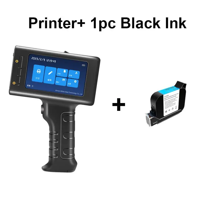 Top 12.7mm Label Printer Handheld Inkjet Printer QR Bar Batch Code Date Number Logo Expiry Date Coding Machine For Glass