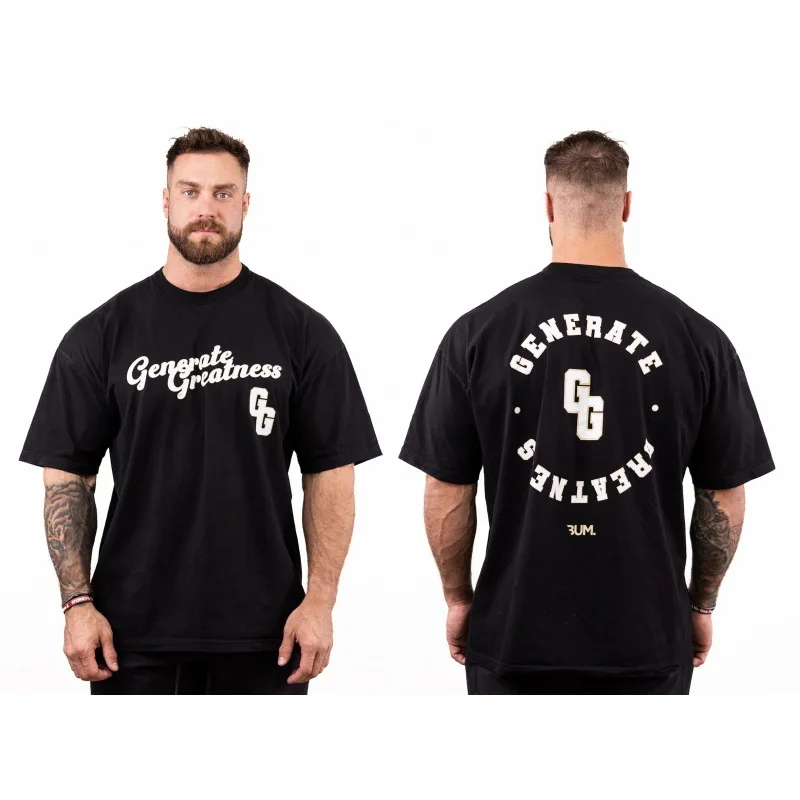 Men T-Shirts Cotton Summer Short Sleeve Black Tee Chris Bumstead T Shirts Pre Workout Sport Gym Men Clothing