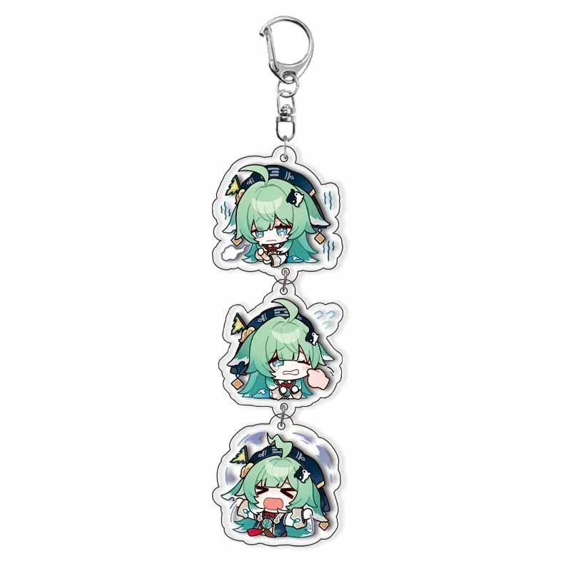 1Pc Anime Game Honkai: Star Rail Firefly Robin Long Strip Cute Pendant Keyring Backpacks Keychain Accessories Acrylic Decoration