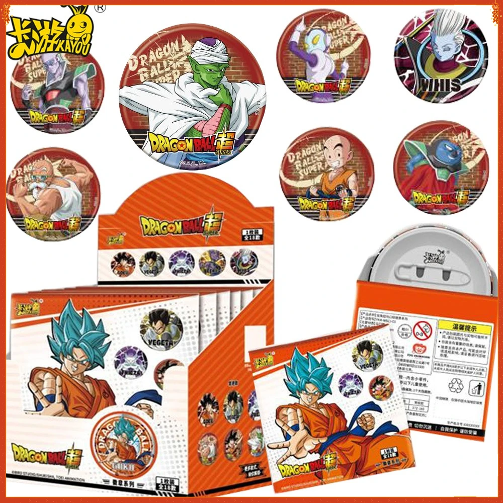 

New KAYOU Original Anime Peripheral TOEI ANIMATION Dragon Ball Round Brooch Pins for Backpack Clothes Decor Kids Hobbies Gifts