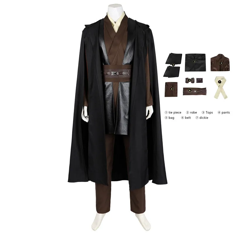 

Jedi Anakin Cosplay Obi Costume Wan Knight Disfraz Halloween Carnival Party Outfits For Men Adult