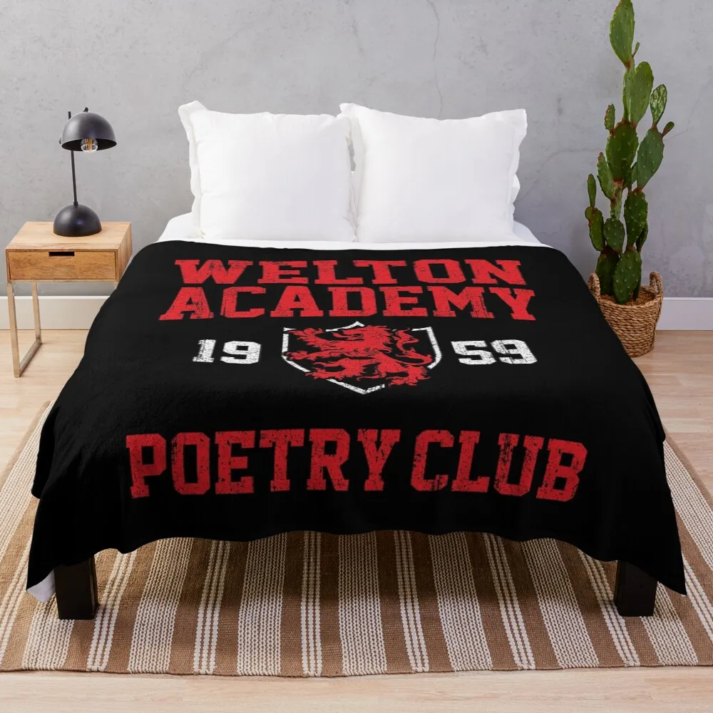 

Welton Academy Poetry Club Throw Blanket Modern Design Soft Blanket for Home Decor