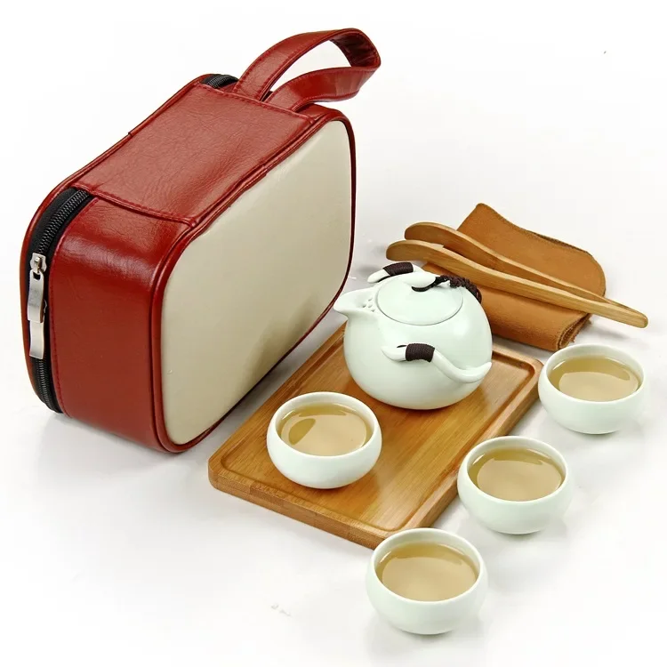 11pcs,12 Pcs Tea Tray Travel Bag The Ding Kiln Tea Sets Portable Travelquick Cup,teapot Kettle,gaiwan