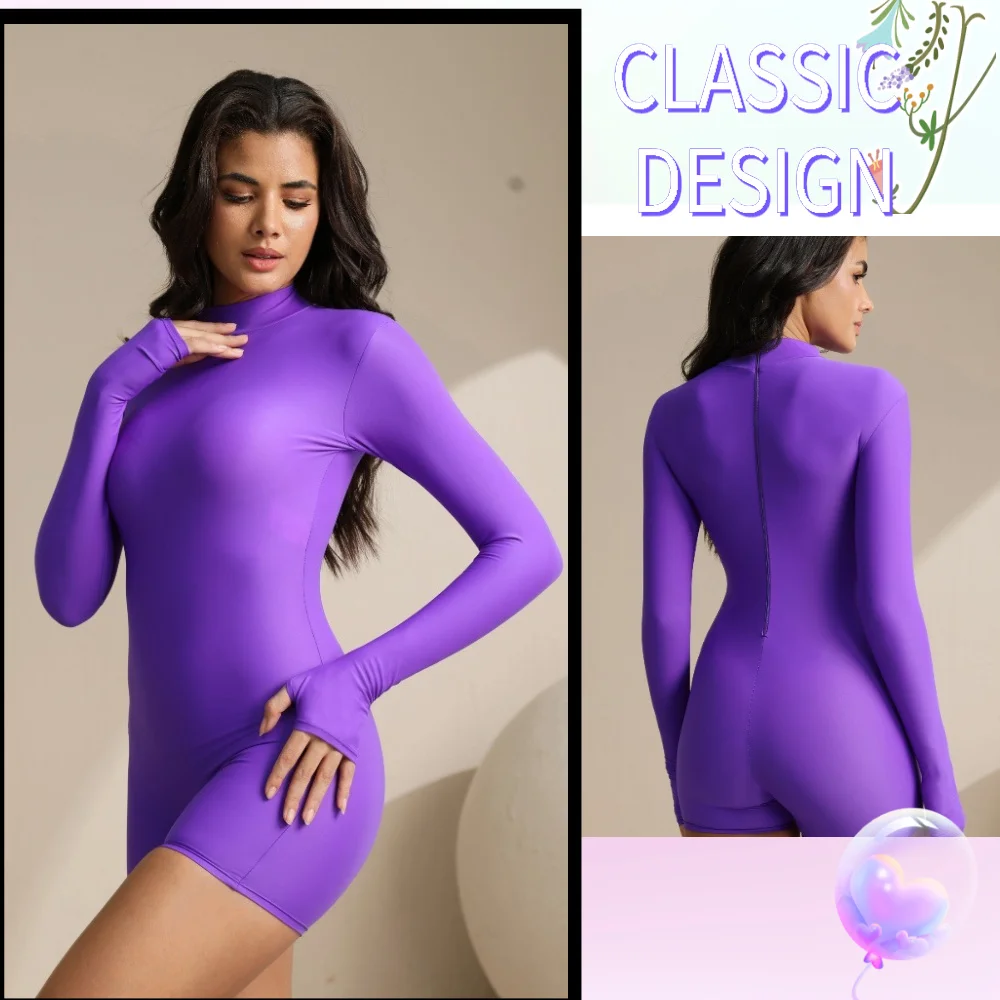 

Adult Ballet Dance Leotards for Women one-piece suit Straight unitard Long sleeve Exercise Clothes Quick Dry gymnastics overalls