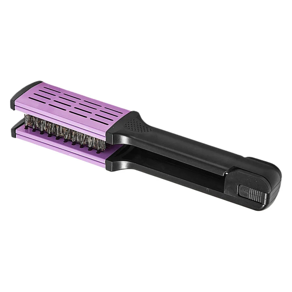 

V-Shaped Hair Straightening Comb Portable Dual-Sided Bristle Brush for Sleek Hair Styling and Travel Convenience
