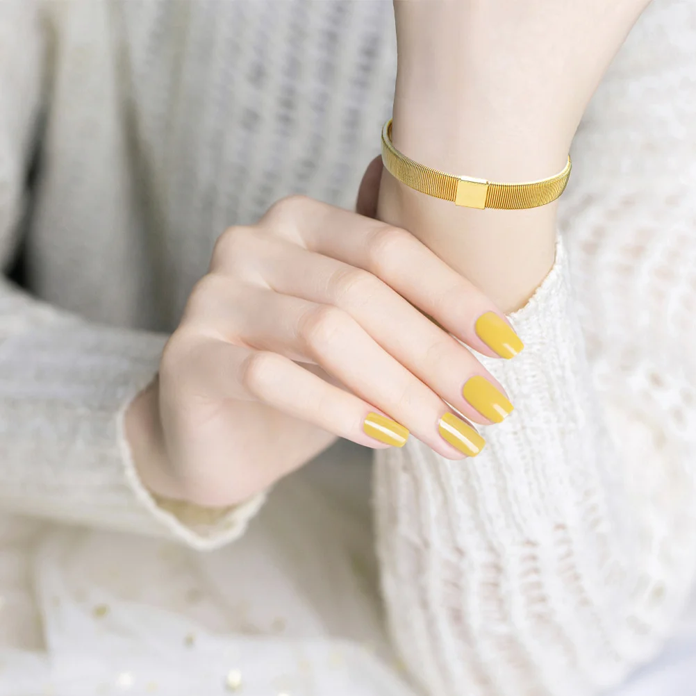 

5Pcs Men's Stretchable Metal Bracelet Anti-Slip Sleeve Holder Armlet Fashion Wristband Mixed Color Men Bracelets